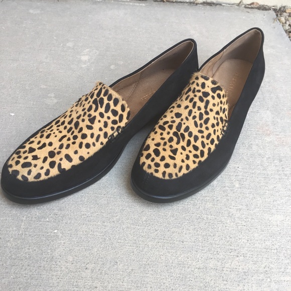 AEROSOLES Shoes - AEROSOLES Round Toe Suede Loafer Cheetah Print